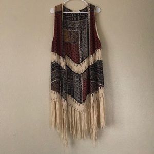 Multi pattern cardigan